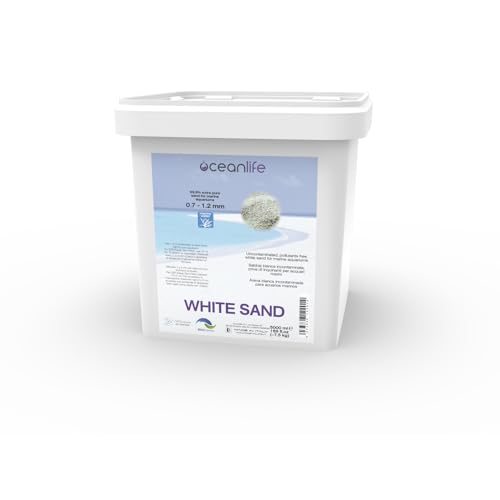 Oceanlife White Sand 0,7-1,2 mm - 25 kg - feiner weißer Kalksand von Oceanlife