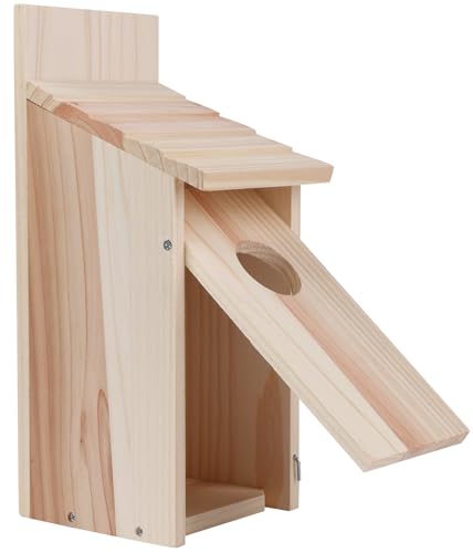 OceeK Kolibrihäuser Zedernblau Vogelhaus Vogelhaus Vogelhaus Holz Vogelhaus Zeder Zaunkönig Haus Kolibri Häuser Holz Vogelhäuser für draußen hängende Vogelhaus (1Pack 3115 DIY) von OceeK