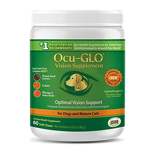 Ocu-GLO Weiche Kauknochen für optimale Sicht, Unterstützung für Hunde und reife Katzen, von Animal Necessity, 60 ct von Ocu-Glo