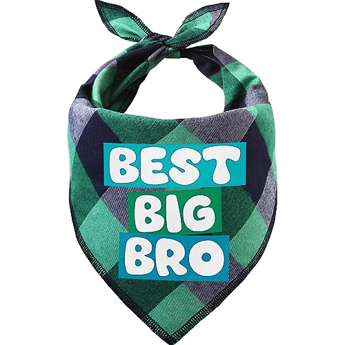 Odi Style Big Brother Hundehalstuch - Hundehalstücher Best Big Bro Bedruckt, Big Brother Bandana für kleine, mittelgroße und große Hunde, Schwangerschaftsankündigung, Haustier-Hundezubehör, Schal, von Odi Style