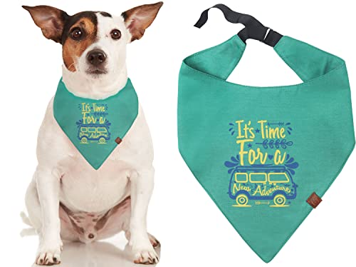 Odi Style Hundehalstuch Halsband,Hundezubehör für kleine Hunde, Welpen Hund Bandanas Junge Mädchen, Taschentuch Schal für mittelgroße Hunde, einzigartige Form, grafisches Design, einteilig (grün) von Odi Style
