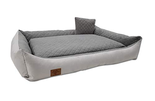 Odolplusz XXL - Hundebett - Hundekissen - Hundesofa mit Wendekissen - waschbar - (Grau) von Odolplusz