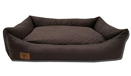 Odolplusz XXL - Hundebett für große Hunde - Hundekissen - Hundesofa mit Wendekissen | Bezug abnehmbar und waschbar [ 100x70cm, Braun ] von Odolplusz