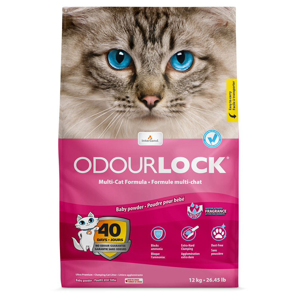 ODOURLOCK Katzenstreu Babypuder - Sparpaket: 2 x 12 kg von OdourLock