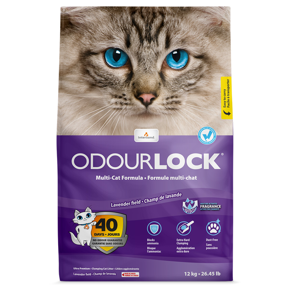 ODOURLOCK Katzenstreu Lavendel - 12 kg von OdourLock