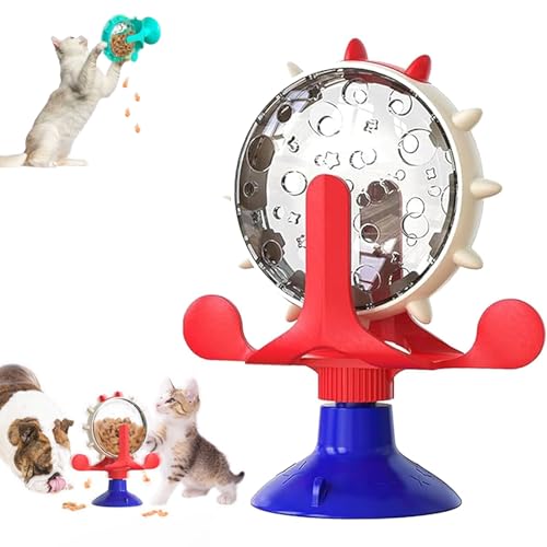 Food Spinning Windmill Dog,lallypet Food Spinning Windmill,Spinning Dog Treat Dispenser, 360° Rotating Treat Dispenser Toy with Suction Cup,Food Spinning Windmill for Small Pets Such As Cats&Dogs von Ohphnt