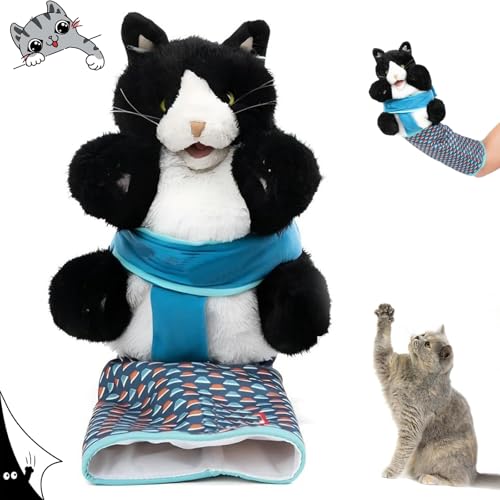 Ohphnt Cat Puppet Wrestler,Cat Wrestling Toy Puppet,Cat Hand Puppet Stuffed Animal Toys,Katzen Handpuppen Mit Robuster Polsterung,Katzen Plüschpuppe Katzenspielzeug Für Hauskatzen & Katzenliebhaber von Ohphnt