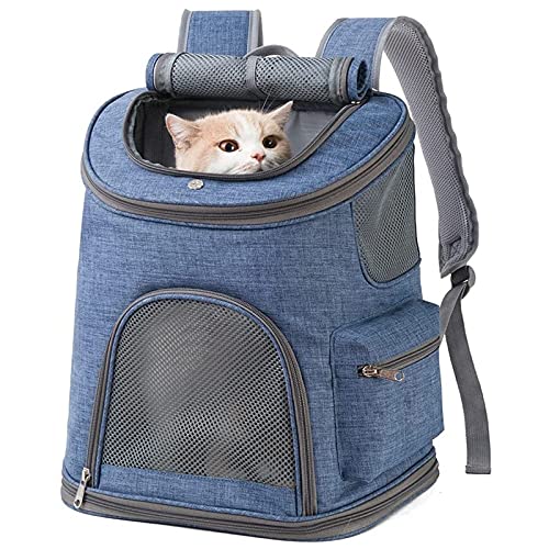 Oikabio Pets Kleiner Hunderucksack – Rucksack von Fluggesellschaften zugelassen – Hunderucksack für kleine, Kaninchen, Blau von Oikabio