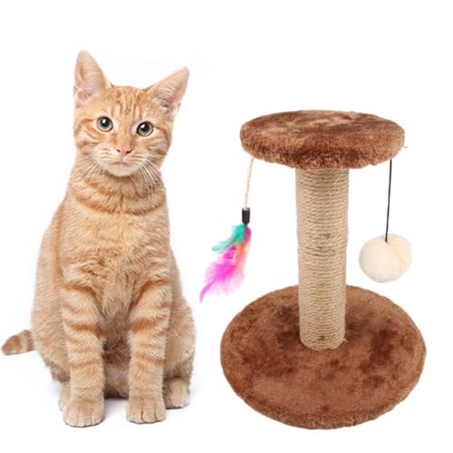 Cats Scratching Post Climbing Tree Cat Scratcher With TeaserToy Scratch Post Cat Tree SisalHanf Furniture Protector Cat Scratcher Sisal Rope Cat Scratcher Durable Cat Scratcher von Oilmal