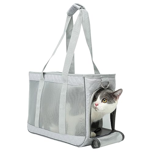 Oiuyamn Haustier-Tragetasche, Katzentragetasche, Hundetragetasche, Katzen-Reisetasche, weiche Haustier-Tragetasche, Luxus-Haustier-Tragetasche, faltbares Design mit Polsterung von Oiuyamn