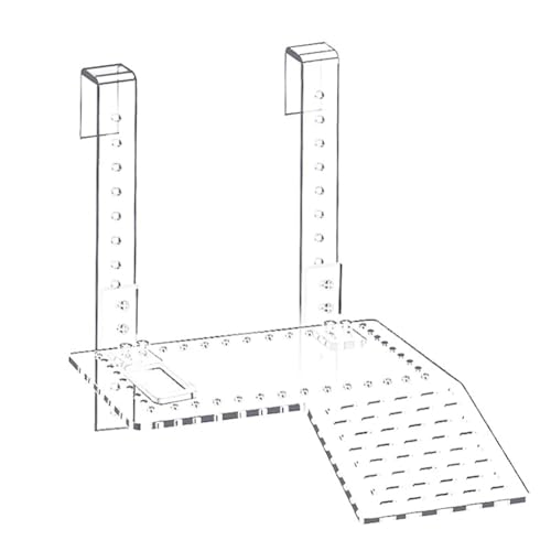 Okeeyseda Neue Hängende Sonnenplattform für Schildkröten, Transparente Perforierte Kletterplattform mit Breitem Haken für Kleine und Mittelgroße Schildkröten von Okeeyseda