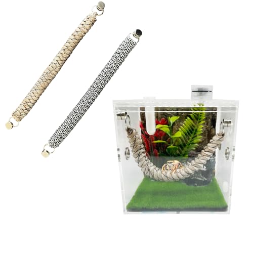 Okueejur 2 Pack Springspinne Zubehör Seilbrücke mit Magneten für Springspinnen Handgefertigtes Kletterseil Springspinne Gehege Dekoration (nicht im Lieferumfang enthalten) von Okueejur