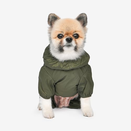 Excellence Hunde-Regenmantel, Candy Rain-Ready (OAVA-RM6274) für stilvolle und trockene Abenteuer, Khaki, Größe L von Olchi