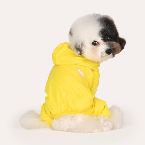 Hunde-Regenmantel Excellence: Candy Rain-Ready Hundemantel (OAVA-RM6274) für stilvolle und trockene Abenteuer, Gelb, Größe XXL von Olchi