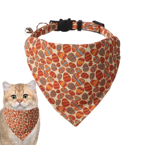 Haustier-Schal-Bandana,Ostern-Hunde-Bandana - Häschen-Ei-Druck-Katze-Dreiecks-Latzhalsband | Verstellbares Haustier-Sabber-Lätzchen, Haustierhalsband, Kopftuch für Ostern, Fotoshootings, von Oldmoom