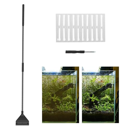 Oldmoom Aquarium Scheibenreiniger, Aquarium Reiniger Für Glasbecken, Schaber Reinigungswerkzeug mit ausziehbarem Griff für Terrarien Haustiere Küche Haushalt und Glasflächen Oldmoom Aquarium Scheibenreiniger, Aquarium Reiniger Für Glasbecken, Schaber Reinigungswerkzeug mit ausziehbarem Griff für Terrarien Haustiere Küche Haushalt und Glasflächen von Oldmoom