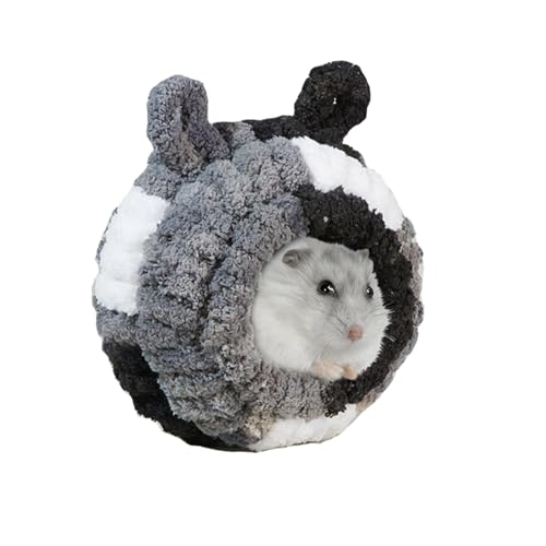 Oldmoom Hamsterbett, Hasennest,Warmes Winterschlafhaus aus Baumwolle - Rundes Igelkäfignest, gemütliches Winterschlafhaus für Chinchilla, Hamster, Igel von Oldmoom