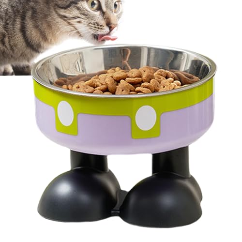 Oldmoom High Rise Cat Bowl, Large Foot Pet Water Food Feeding Station, Cute Raised Cat Food and Water Bowl, Anti Slip Creative Cat Food Bowl for Dry Wet Food, Cat Feeding von Oldmoom