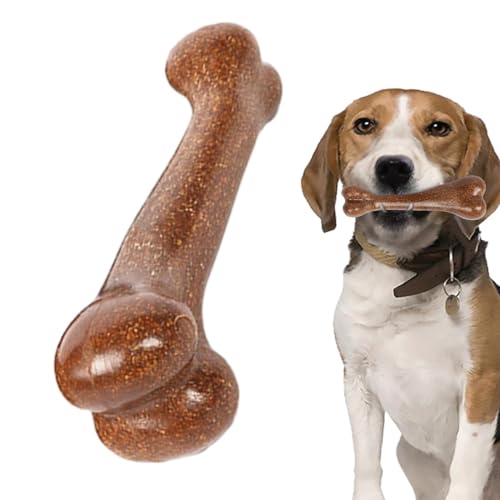 Oldmoom Hundeknochen, Hundekauartikel,Hundeknochen-Leckereien-Spielzeug - Langlebiger Hundeknochen mit Rindfleischgeschmack für Aggressive Kauer, haltbarer Leckerbissenknochen für Hunde von Oldmoom