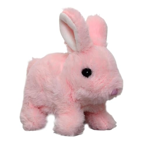 Oldmoom Interaktiver Plüschhasen, realistischer interaktiver Hasenplüsch | Stoffed Bunny Interactive Plush Toy,Elektronisches Haustierspielzeug realistisch von Oldmoom