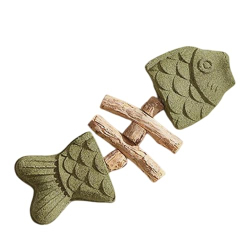 Oldmoom Katzenspielzeug Zur Zahnreinigung | Fischknochen Kaumaterial,Interaktives Kauspielzeug Süßes Holz Kätzchen Gegen Langeweile Für Drinnen Und Draußen Oldmoom Katzenspielzeug Zur Zahnreinigung | Fischknochen Kaumaterial,Interaktives Kauspielzeug Süßes Holz Kätzchen Gegen Langeweile Für Drinnen Und Draußen von Oldmoom