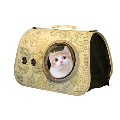 Oldmoom Kleine Hundetragetasche, Katzentragetasche,Hundeschultergurt | Bubble Cat Rucksackträger, transparent, Katzentragetasche, atmungsaktiver Haustierträger, Reißverschluss, für kleine mittelgroße von Oldmoom