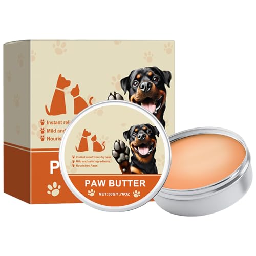 Oldmoom Pfotencreme für Hunde,Hundecreme für Pfoten | Natürlicher revitalisierender Hundepfotenbalsam - 50 g natürlicher, lecksicherer Hundepfotenschutz, und Feuchtigkeitscreme für rissige, trockene von Oldmoom