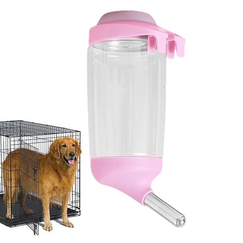 Oldmoom Trinkflasche zum Aufhängen von Hunden, Wasserspender für Haustierhütten - Hang Cage Dispenser Wasserflasche für Hunde - Katzenkäfig zum Aufhängen, automatischer Futter- und Wasserspender für von Oldmoom