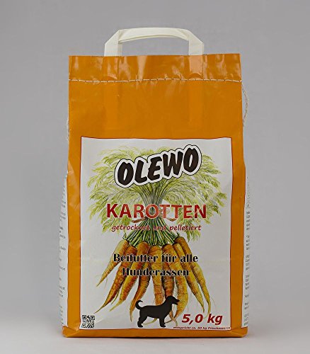 Olewo Hund Karotten-Pellets 5 kg Beifutter für alle Rassen Naturprodukt Barf von Olewo