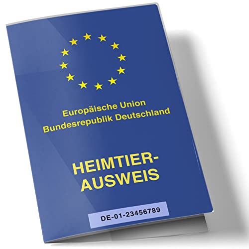 OLGS EU-Heimtierausweis Hüllen | Schutzhüllen Tierausweis transparent | Heimtierausweis Reisen mit Hund | Reisen mit Katze | Hundepass | Katzenpass | Heimtierausweishüllen 10,4x16 cm (Blanko 100 Stk) von Olgs