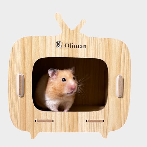 Hamsterhaus, Hamsterversteck mit geräumiger Sitzstange, abnehmbares Spielhaus für Hamster, Versteck, Schloss, Turm, Spielzeug für den Innenbereich, Hamster, Meerschweinchen, Hamster, Chinchilla, von Oliman