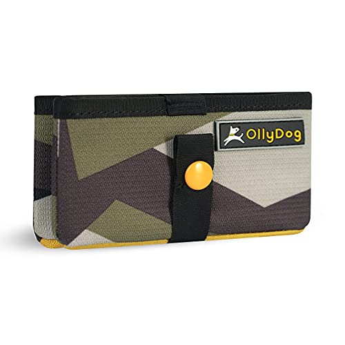 OllyDog Crumple Travel Futternapf, Wasserabweisender, faltbarer Hundenapf, tragbarer Hundenapf, Haustierbedarf, ideal für Outdoor-Camping, Spazierengehen, Reisen, Wandern (Schwedische Camo) von OllyDog