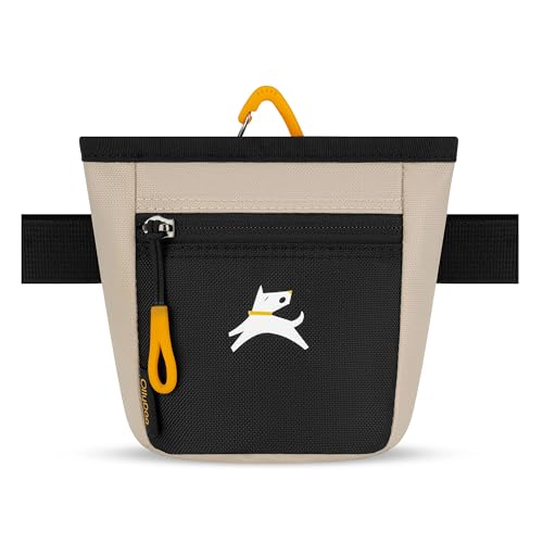 OllyDog Goodie Treat Bag, Leckerlibeutel Hund, Taillengürtelclip für freihändiges Training, Magnetverschluss, Hundetraining und Verhaltenshilfen, Drei Tragevarianten (Con Leche) von OllyDog