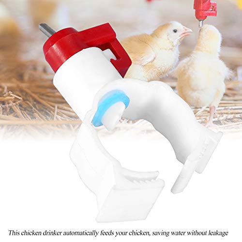 Omabeta Wassernippel, Hühnerfutterzange Gute Zähigkeit Tränketrinker Hühnertränke Korrosionsbeständig für Geflügel(Wasserspender (25mm Wasserrohr)) von Omabeta