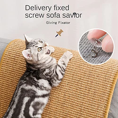 OmeHoin Kratzmatte für Katzen, Schutzunterlage, Krallenschärfer, natürliches Sisal, Kratzmatten für Katzen, Teppich, Haustierbedarf für Katzen, um Krallen zu Schleifen und zu Spielen 40x60cm von OmeHoin