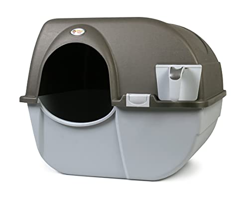 Omega Paw NRA15-1 Verbesserte Roll'n Clean Selbstreinigende Katzentoilette, regulär, Zinn von Omega Paw