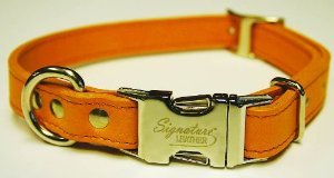 OmniPet 6109-MN Kwik-Klip Signature Hundehalsband, Leder, verstellbar, Mandarine von OmniPet