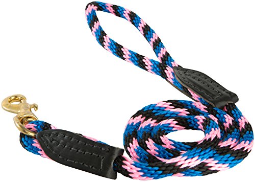OmniPet British Rope Hundeleine mit Schnappverschluss, 1,8 m, Schwarz/Hot Pink/Blau von OmniPet