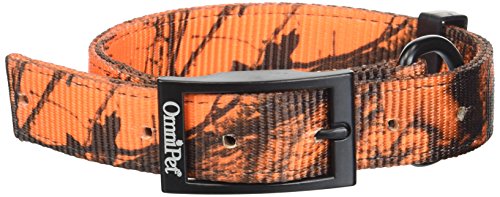 OmniPet Dee in Front Nylon Pet Collar, 19", Mossy Oak Blaze Orange Camouflage von OmniPet