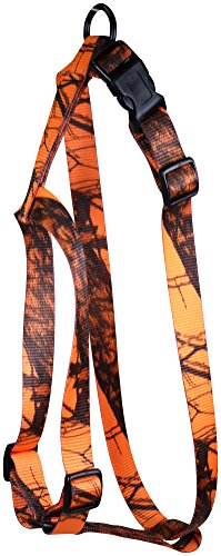 OmniPet Kwik Klip Adjustable Nylon Pet Harness, Large, Mossy Oak Blaze Orange Camouflage von OmniPet