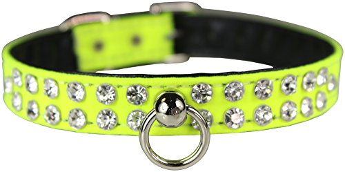 OmniPet Majestic Hundehalsband, Kristall, 1,27 x 30,5 cm, Neongelb von OmniPet