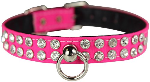 OmniPet Majestic Hundehalsband, Kristall, 1,27 x 30,5 cm, Neonpink von OmniPet