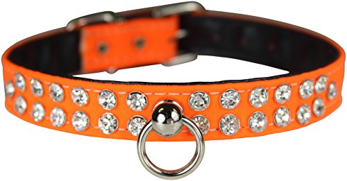 OmniPet Majestic Hundehalsband, Kristall, 1,3 x 40,6 cm, Neonorange von OmniPet