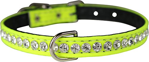 OmniPet Majestic Hundehalsband, Kristall, 9,5 x 25,4 cm, Neongelb von OmniPet