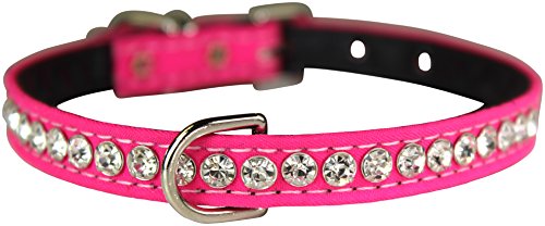 OmniPet Majestic Hundehalsband, Kristall, 9,5 x 25,4 cm, Neonpink von OmniPet