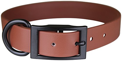 Omnipet Zeta Regular Hundehalsband mit Schwarz Metall Hardware, 3/10,2 x 61 cm braun von OmniPet