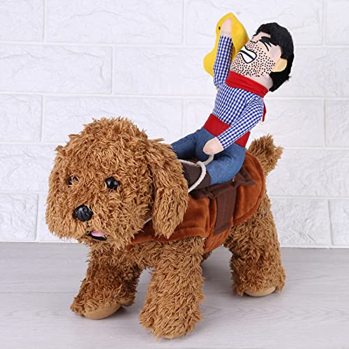 4 Größen Haustier Reitkostüm Hund Haustier Hund Cowboy Kostüm Lustige Ritter Reitkleidung Cosplay Bekleidung (L Reitanzug) von Omquot