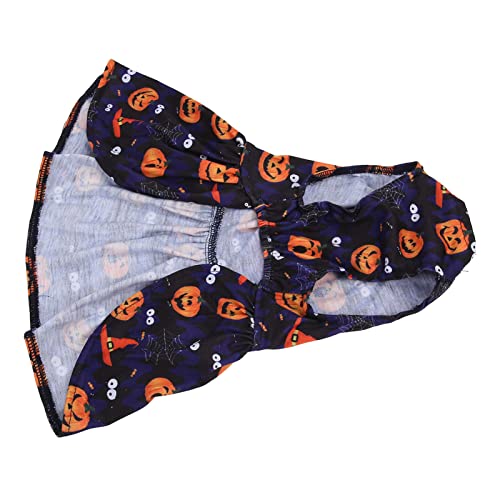 Haustier-Halloween-Rock, Leuchtende Farben, Niedlich, Weich, Bequem, Dehnbar, Modisches Welpenkleid für Kleine Hunde (M) von Omquot