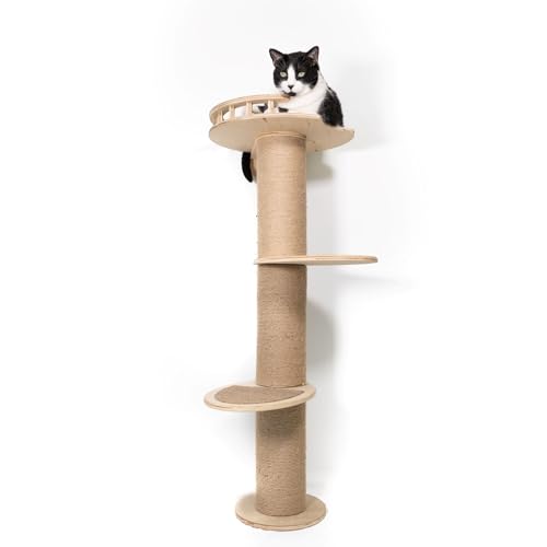 On2Pets Skyline Premium Sisal Kratzbaum für Katzen, Wandmontage, 3 Ebenen von On2 Pets