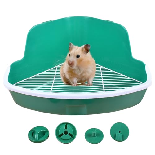 OnIUeZky Hamster Katzentoilette große Kapazität Käfig Eckschatzkasten Hamster Sand Bad Behälter Spritzer Eckkatze für kleine Haustiere von OnIUeZky